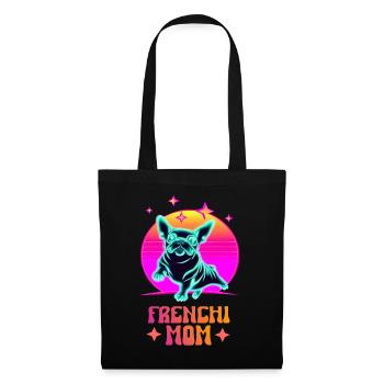 Maman Frenchie - Sac en tissu - noir - Devant