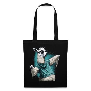 Dancing Llama Llamas Alpaca Animal Gift Idea - Tote Bag - black - Front