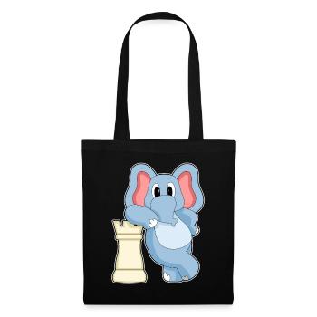 Elephant Chess Piece Tower Chess - Tote Bag - black - Front