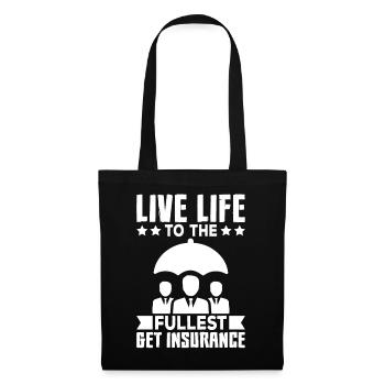 Funny insurance broker - Tote Bag - black - Front