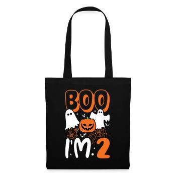 Enfants de 2 ans Naissance Paresseux effrayant Halloween - Sac en tissu - noir - Devant