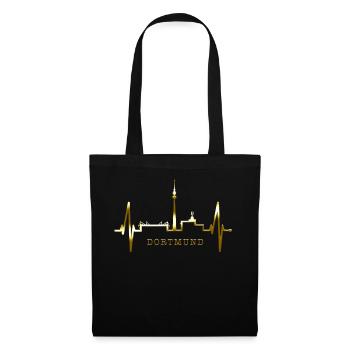 Dortmund Skyline Herzschlag Stadion Fan Dortmunder - Tote Bag - black - Front