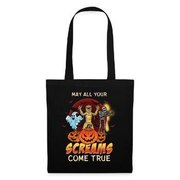Scary Horror Monsters Lazy Creepy Halloween - Tote Bag - black - Front
