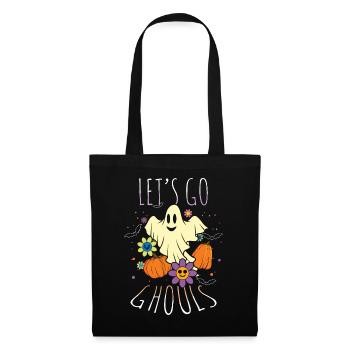 Rétro Vintage Go Ghost Hippie Creepy Halloween - Sac en tissu - noir - Devant