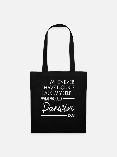 What would Darwin do - Stoffbeutel - Schwarz