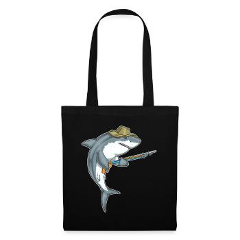 Shark Angler Harpoon Fishing - Tote Bag - black - Front
