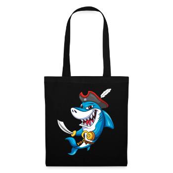 Cool Shark Pirate Decor Lazy Halloween - Tote Bag - black - Front