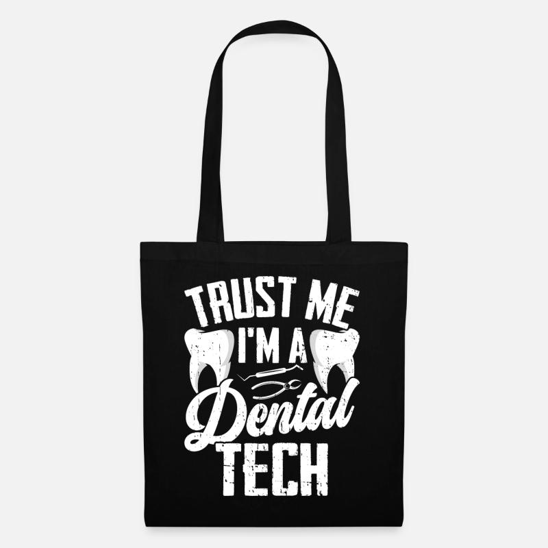 Lustiger Techniker für Dentallabor - Stoffbeutel - Schwarz