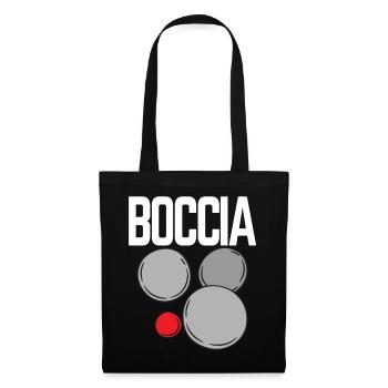 Bocciaspieler Bekleidung mit Boccia Kugeln Boccia - Stoffbeutel - Schwarz - Vorne