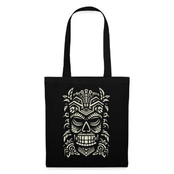 Masque Tiki - Sac en tissu - noir - Devant