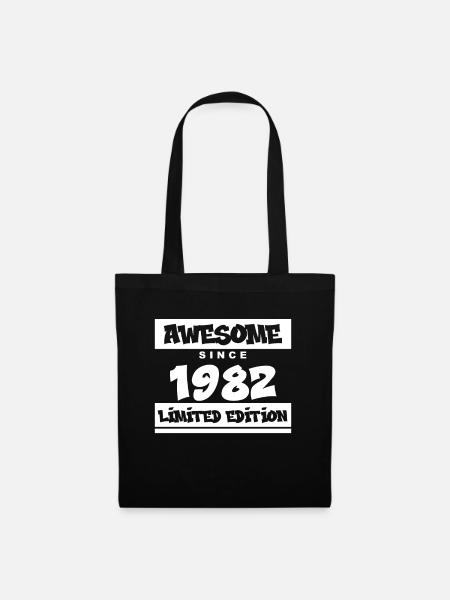 1982 - Jahrgang 1982 - Fantastisch seit 1982 - Stoffbeutel - Schwarz