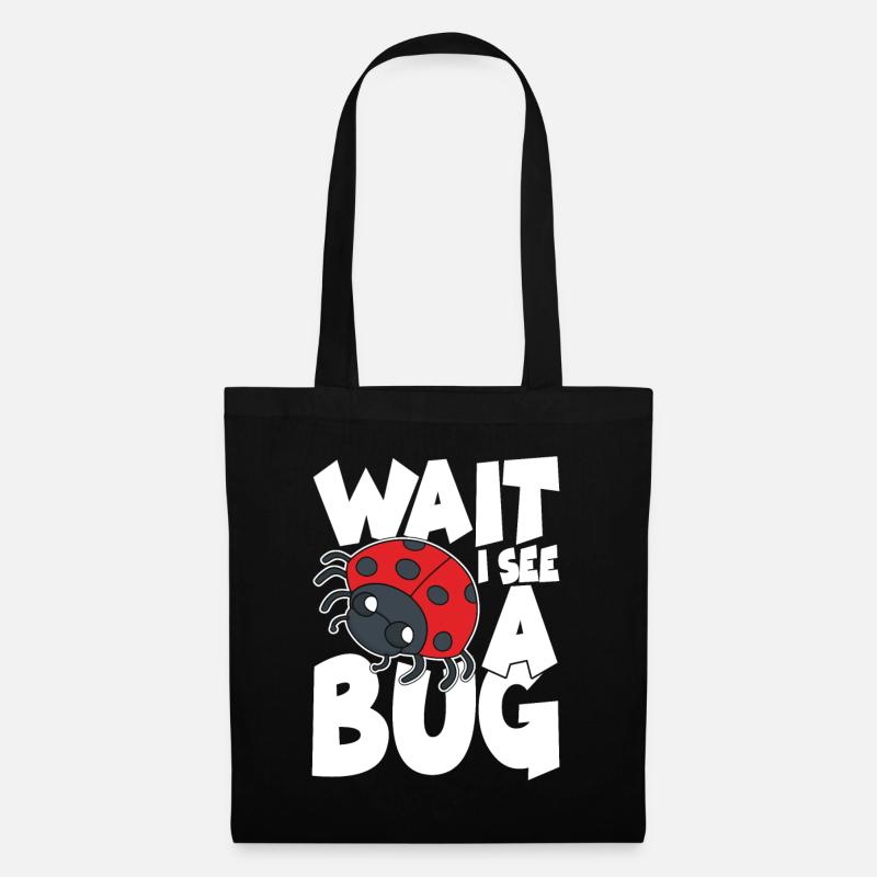 Wait i see a bug - Stoffbeutel - Schwarz