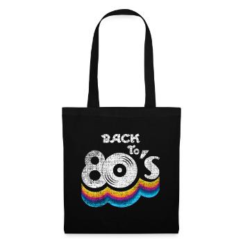 Retour Années 80 Carnaval Années 80 Rétro Fête 1980 - Sac en tissu - noir - Devant