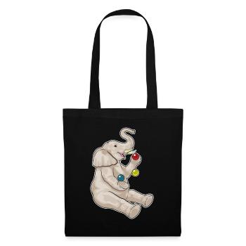 Jongleur éléphant jongleur - Sac en tissu - noir - Devant