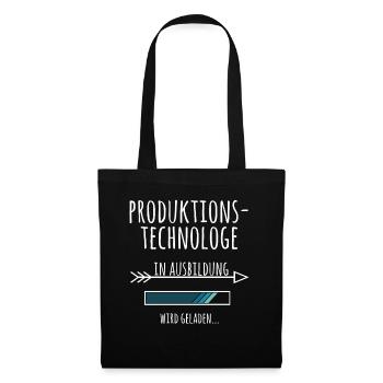 Produktionstechnologe Beruf Ausbildung Geschenk - Stoffbeutel - Schwarz - Vorne