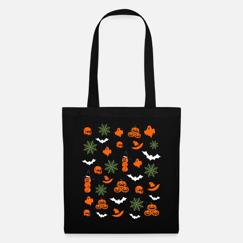 Halloween-Muster - Stoffbeutel - Schwarz