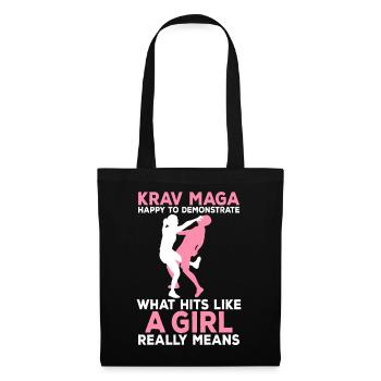 Arts martiaux de Krav Maga - Sac en tissu - noir - Devant