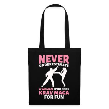 Arts martiaux de Krav Maga - Sac en tissu - noir - Devant