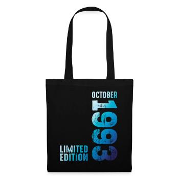 Année 1993 Octobre 1993 Retro Vintage 1993 - Sac en tissu - noir - Devant