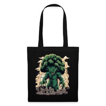 Géant Brocoli Monster Japon Kaiju Légumes - Sac en tissu - noir - Devant