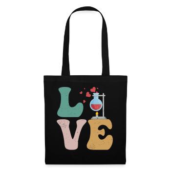 Chimie Chimiste Science AMOUR - Sac en tissu - noir - Devant