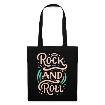 Devise de la déclaration rock and roll - Sac en tissu - noir - Devant