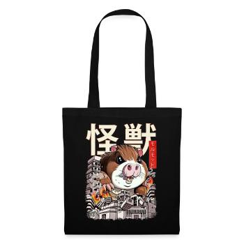 Kaiju Guinea Pig Japanese Anime Monster Nage - Tote Bag - black - Front