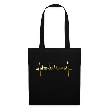 Hannover Skyline Herzschlag Fan Liebe Hannöversch - Sac en tissu - noir - Devant