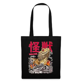 Kaiju Dragon Barbu Oeuf Monstre Japonais Anime - Sac en tissu - noir - Devant