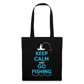 Keep Calm And Go Fishing Angler Sayings - Tote Bag - black - Front