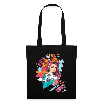 80s Born 1981 Birthday Design Women - Tote Bag - black - Front