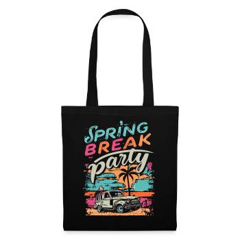 Spring Break Holiday Retro Vintage - Sac en tissu - noir - Devant