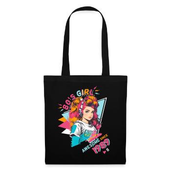 80s Born 1989 Birthday Design Women - Tote Bag - black - Front