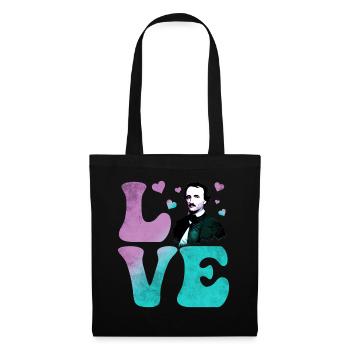 Edgar Allan Poe Littérature anglaise AMOUR - Sac en tissu - noir - Devant