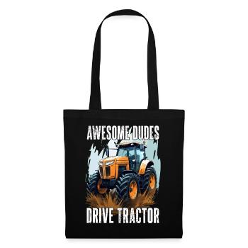 Great Guys Driving Tractor Farmer Farmer Gift - Tote Bag - black - Front