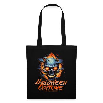 Chrom-Totenschädel - Halloween Kostüm für Damen - Stoffbeutel - Schwarz - Vorne