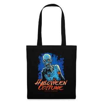 Blauer Horror Zombie - Halloween Kostüm für Damen - Stoffbeutel - Schwarz - Vorne