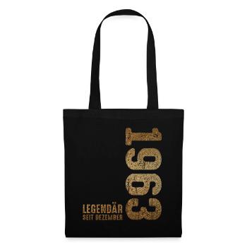 December 1963 Year 1963 Retro 1963 Vintage 1963 - Stoffbeutel - Schwarz - Vorne