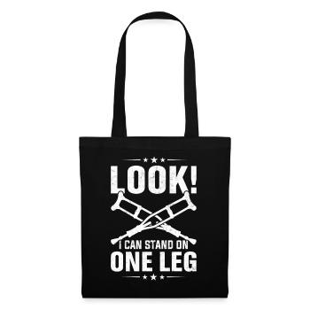 Funny prosthetic leg for amputees - Tote Bag - black - Front