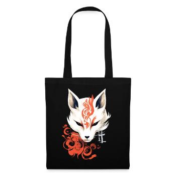 Fox Mask Kumiho Samurai Kitsune Japan Anime - Tote Bag - black - Front