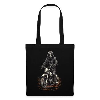 Conception de la Faucheuse de motocross d’Halloween - Sac en tissu - noir - Devant