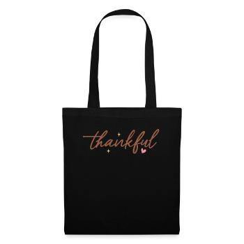 Retro Thankful - Pèlerin de dinde Rétro Thanksgiving - Sac en tissu - noir - Devant