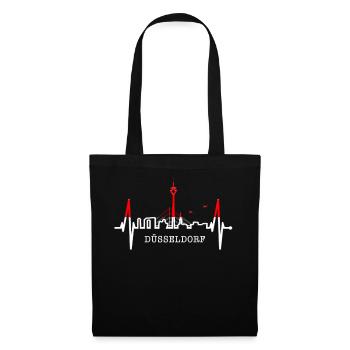 Düsseldorf Skyline Heartbeat Chers habitants de Düsseldorf - Sac en tissu - noir - Devant