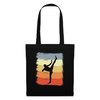 Vintage Kickboxer Drawing - Tote Bag - black - Front