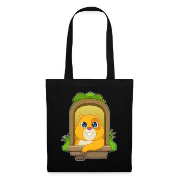 Funny hamster - Tote Bag - black - Front