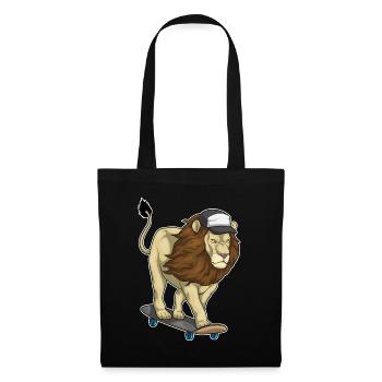 Lion Skater Skateboard - Tote Bag - black - Front