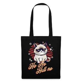 Angry Cat Xmas Sarcastic Funny Cat Meme - Tote Bag - black - Front