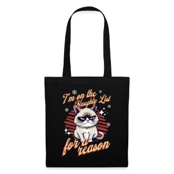 Angry Cat Xmas Sarcastic Funny Cat Meme - Tote Bag - black - Front