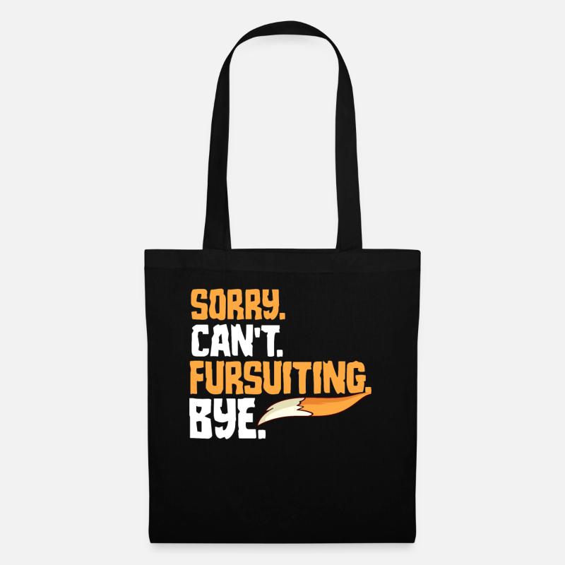 Furry Fandom Fursona Fox - Tote Bag - black
