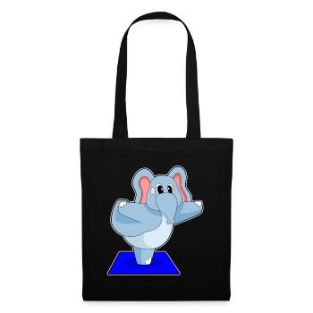 Elephant Yoga Fitness Gymnastics - Tote Bag - black - Front
